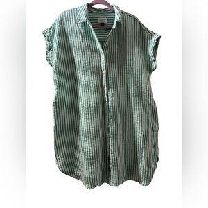 Universal Thread Teal and White Striped Shirt